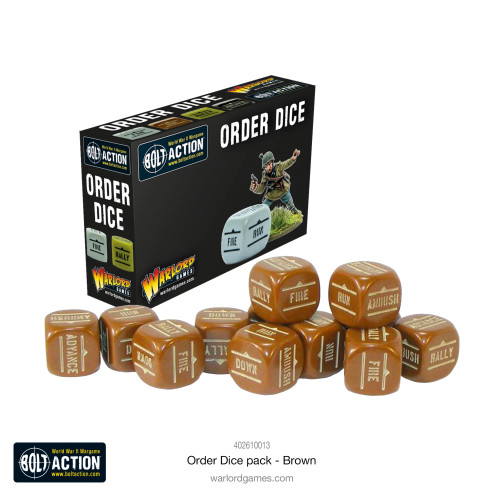 Bolt Action: Accessories - Orders Dice pack - Brown