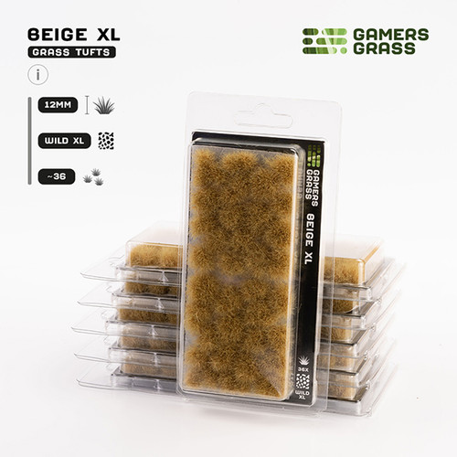 GGR12BE - Grass Tufts:  Beige XL 12mm - Wild XL