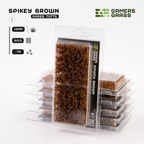 GGRKB - Grass Tufts:  Spikey Brown 12mm - Wild