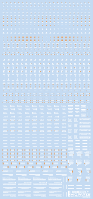 1/100 RB01 Caution Decal White & Orange (1pc)