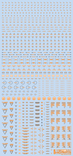 1/100 RB02 Caution Decal Orange & Gray (1pc)