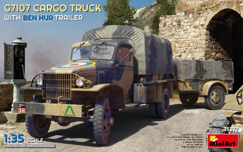 1/35 G7107 1.5 T 4x4 Cargo Truck with Trailer