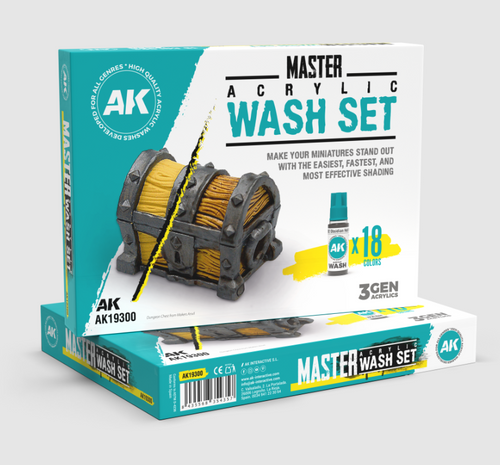 Master Acrylic Wash Set – Full Range (18 Colors)