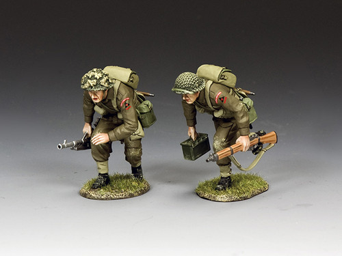 KACDD355(G) - Running Bren Gun Team (w/ Grass base)
