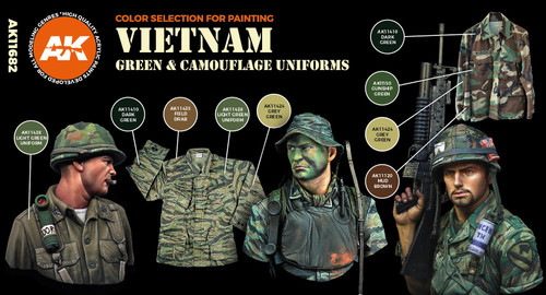 3G Set: Vietnam Green And Camouflage Colors