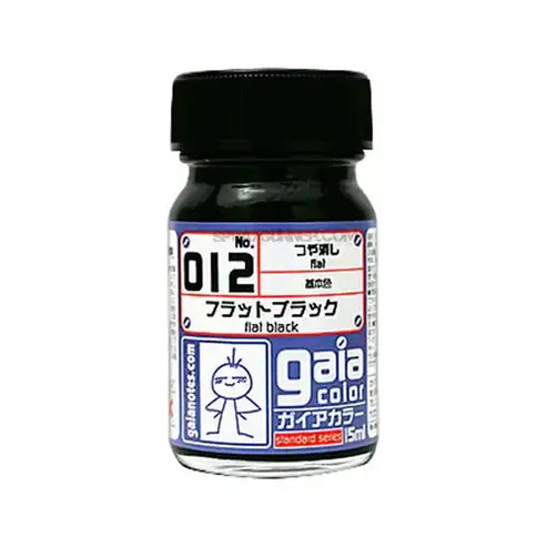 Gaia Base Color 012 Flat Black - 15ml