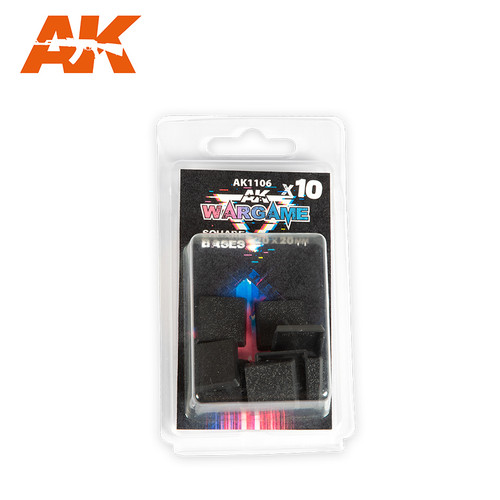 Plastic Wargame Bases. Square Base 20X20mm (10 Units)