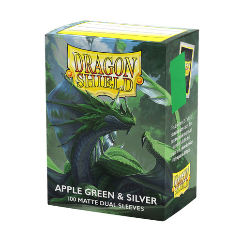 Dragon Shield (100) Apple Green & Silver