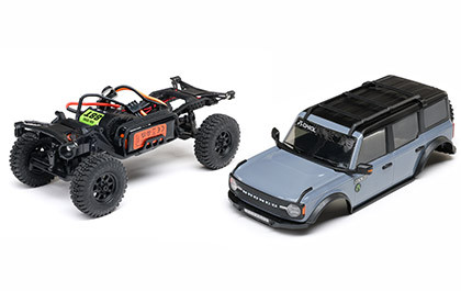 1/30 SCX30 Ford Bronco 4X4 RTR Brushed Rock Crawler, Gray