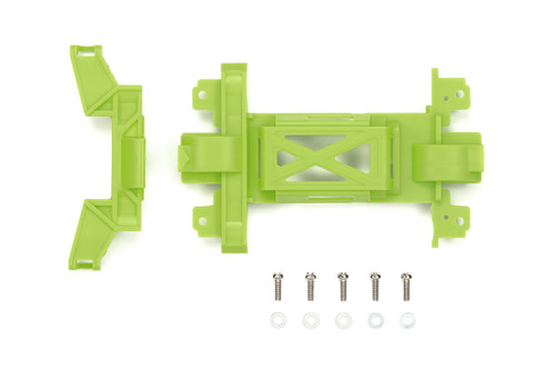 JR Reinforced Gear Cover MS Chassis Yellow/Green