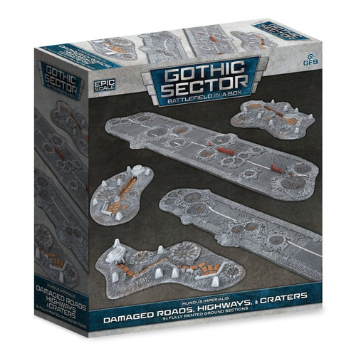 Battlefield in a Box: Mundus Imperialis Damaged Highways, Roads, & Craters - BB689