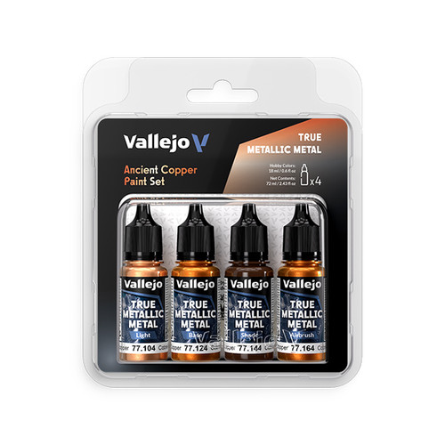 VAL77253 True Metallic Metal Set: Ancient Copper (4 Color Set)