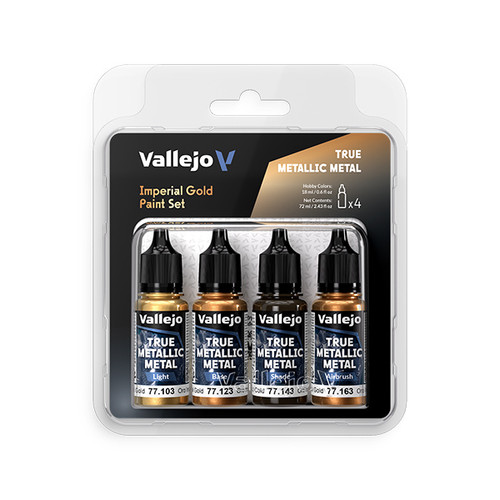 VAL77252 True Metallic Metal Set: Imperial Gold (4 Color Set)