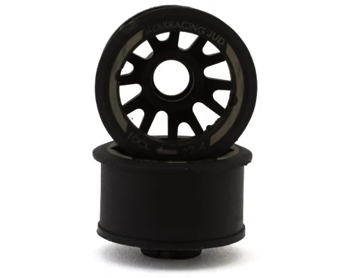 Mini-Z "JUD" EVO Rear Threaded Side-Wall RWD Carbon-Fiber Rims (3mm Offset) (Black) (2)