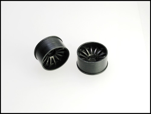 Mini-Z 2WD Machine Cut 16 Spoke Rear Wheel R1 Black