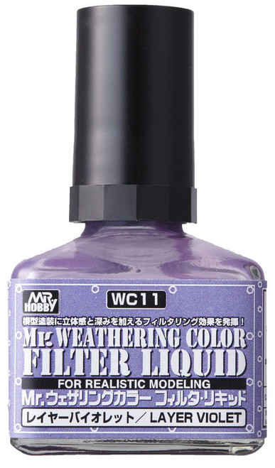 WC11 - Mr. Hobby Weathering Color:  Filter Liquid Violet