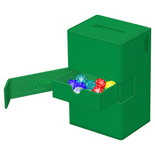 Deck Case: Twin Flip´n´Tray 160+ Standard Size Monocolor- Green