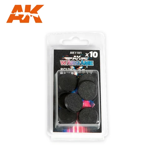 AK1101 - Plastic Wargame Bases. Round Base 25mm (10)