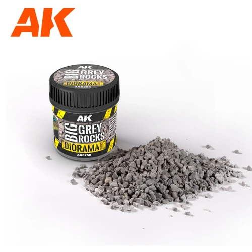 AK8258 - 1/35 Big Grey Rocks / Small Railroad Ballast