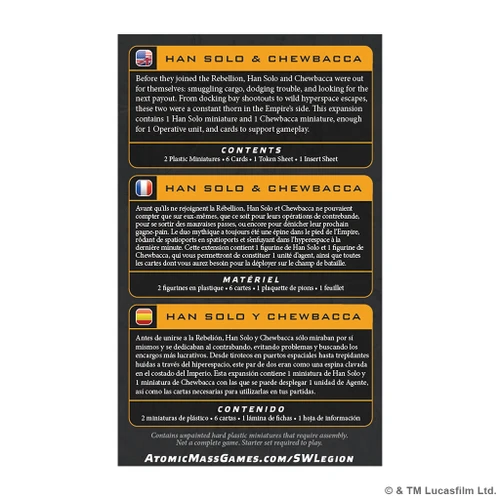 [PREORDER] SWQ057 - Star Wars Legion: Scoundrel Han & Chewie