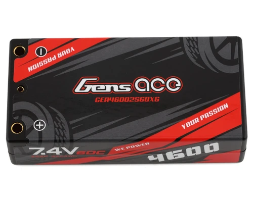 2S LiPo Battery 60C (7.4V/4600mAh) w/4mm Bullets