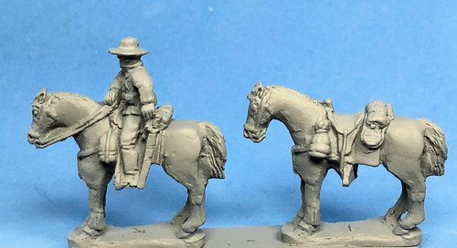PIG020185 - Confederate Cavalry Horse Holders (2) and Horses (4) PIG020185 - Confederate Cavalry Horse Holders (2) and Horses (4)
