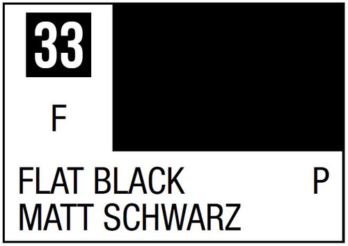 C033 Gloss Flat Black 10ml