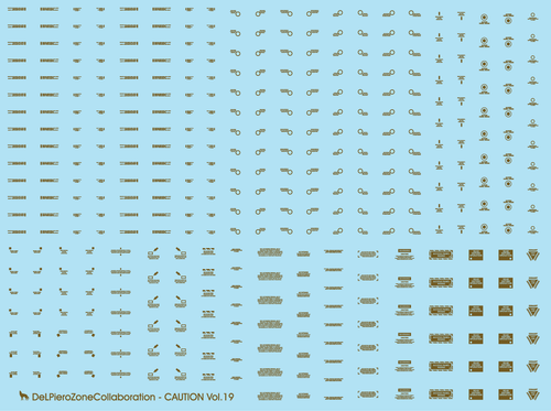 1/144 Caution Decals Brown - DD144B1