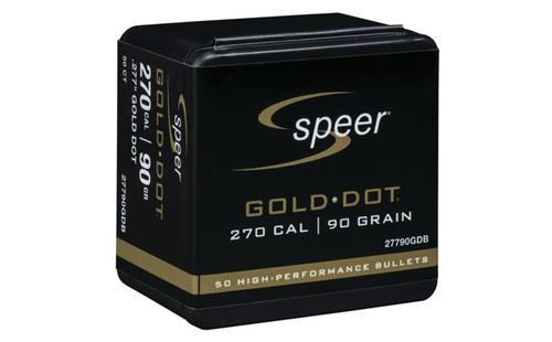 Speer 270 Caliber / 6.8MM (0.277") 90 Gr. Gold Dot Soft Point (50) Speer 270 Caliber / 6.8MM (0.277") 90 Gr. Gold Dot Soft Point (50)
