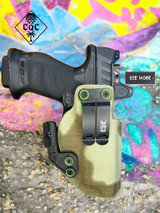 Close Quarters Carry dual-layer IWB holster side profile with adjustable dual-screw retention