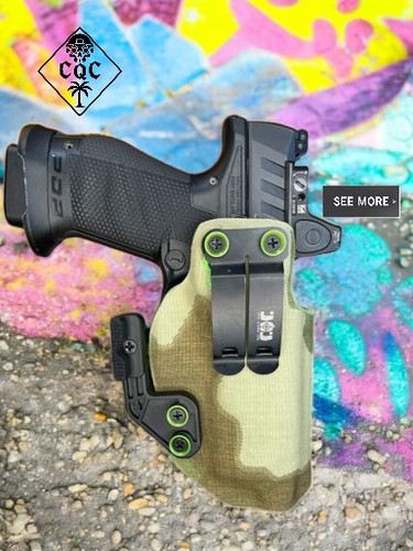 Close Quarters Carry dual-layer IWB holster side profile with adjustable dual-screw retention