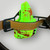 Close Quarters Carry IWB/OWB conversion holster in neon green blood-splatter finish with red anodized hardware and Qualifier Strap installed for OWB belt carry.