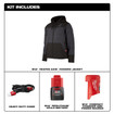 Milwaukee 205G-21S M12 Heated AXIS Hooded Jacket Kit Gray Small