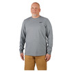 Milwaukee 604G Hybrid Work Tee Long Sleeve Gray S