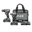 Flex FXM205-2A 24V Compact Drill Driver and Compact Impact Driver Combo Kit