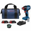 Bosch GDX18V-1860CB25 18V Connected-Ready Two-In-One 1/4 In. and 1/2 In. Bit/Socket Impact Driver/Wrench Kit with (2) CORE18V 4 Ah Advanced Power Batteries and (1) Connectivity Module