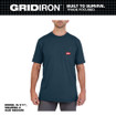 Milwaukee 605BL Heavy Duty Pocket Short Sleeve T-Shirt Blue