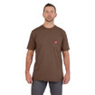 Milwaukee 605BR Heavy Duty Pocket Short Sleeve T-Shirt Brown