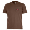Milwaukee 605BR Heavy Duty Pocket Short Sleeve T-Shirt Brown