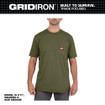 Milwaukee 605GN Heavy Duty Pocket Short Sleeve T-Shirt Green