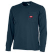 Milwaukee 606BL Heavy Duty Pocket Long Sleeve T-Shirt Blue