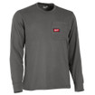 Milwaukee 606G Heavy Duty Pocket Long Sleeve T-Shirt Gray