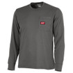 Milwaukee 606G Heavy Duty Pocket Long Sleeve T-Shirt Gray