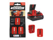 StealthMounts BH-M18-S-RED Stubby Bit Holder for Milwaukee M18 (3 Pack) Red