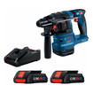 Bosch GBH18V-22K24 18V Brushless SDS-plus Bulldog 3/4 In. Rotary Hammer Kit with (2) CORE18V 4 Ah Advanced Power Batteries