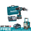 Makita DF001GM102 40V Max XGT Li-Ion  1/2 In. Drill / Driver Kit with Brushless Motor w/BONUS BL4040 4Ah Battery + MR002G Radio