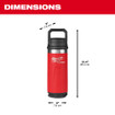 Milwaukee 48-22-8382R PACKOUT 18oz Insulated Bottle with Chug Lid