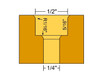 Microjig MB-050-0525PL ZEROPLAY 2-Step Router Bit (1/2" Shank)