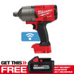 Milwaukee 2864-20 M18 FUEL W/ ONE-KEY High Torque Impact Wrench 3/4 In. Friction Ring w/BONUS XC6.0 Battery