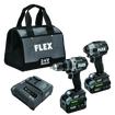 Flex FXM202-2G Hammer Drill With Turbo Mode And Quick Eject Impact Driver Stacked Lithium Kit